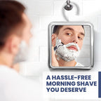 MIRRORVANA Hanging Fogless Shower Mirror for Shaving, 6.3" x 6.3" (Chrome)