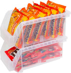 ReadySpace Medium Stackable Plastic Storage Bins, 8-Pack, Clear