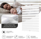 AOSKY Cordless Zebra Blinds for Indoor Windows, 34" W x 72" H, White