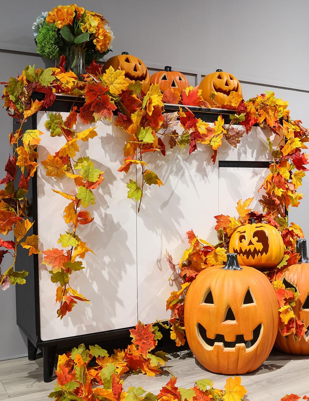 WOHOHOHO 6 Pack Fall Garland Maple Leaf Decorations, 5.9 Ft 72 Leaves Each
