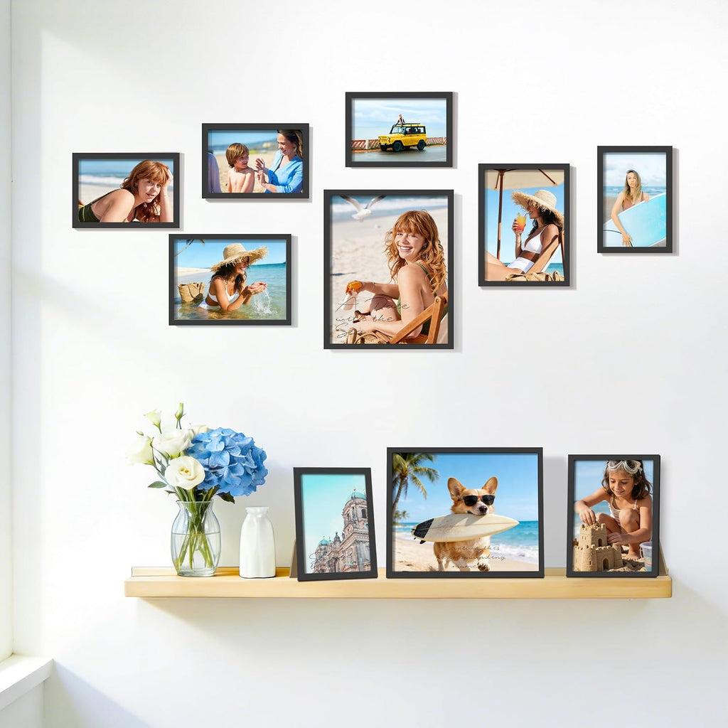 DUENPY 15 Pack Mixed Size Gallery Collage Frame Black