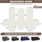 TAOCOCO 100% Waterproof Recliner Sofa Covers, Non Slip Split Couch Covers - Image 2