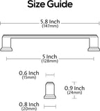 5" Matte Black Cabinet Pulls and Handles 10 Pack, AL3071MB