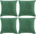 Fancy Homi 4 Packs Green Decorative Throw Pillow Covers 18x18 Inch by Fancy+Homi
