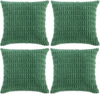 Fancy Homi 4 Packs Green Decorative Throw Pillow Covers 18x18 Inch by Fancy+Homi