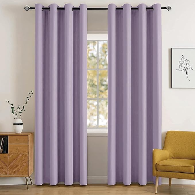 MIULEE Blackout Room Darkening Curtains Thermal Insulated Drapes Solid Window by MIULEE