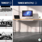 Cable Management net - Under Desk Wire Management - Flexible Under Desk Cable Management Tray White