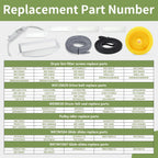 WE49X20697 Dryer Repair & Maintenance Kit Compatible with GE Select Dryers, Include WE18X25100 Lint Filter WE3M26 Bearing WE12X83 Idler Pulley WE12M29 Drive Belt Felt Seal and Glide Slides