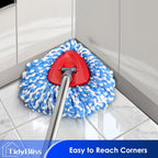 TidyBliss Spin Mop Head Replacement Compatible with O Cedar Triangle Swivel Mops, 6 Pack Microfiber Spin Mop Refills Replace Head Cleaning Floors for O-Cedar RinseClean 2 Tank System