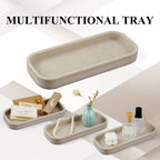 LIN CHUAN 6-Piece Bathroom Accessories Set, Bathroom Organizer, Beige