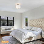 Semi Flush Mount Ceiling Light Fixture,Bedroom Ceiling Light,12.6'' Light Fixtures Ceiling Mount,Drum Light Fixture,3-Light Modern Close to Ceiling Lamps for Living Room Dining Room Kitchen Entryway