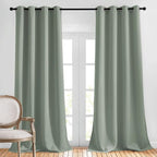 NICETOWN Room Darkening Sage Green Curtains 108 inch Length by NICETOWN