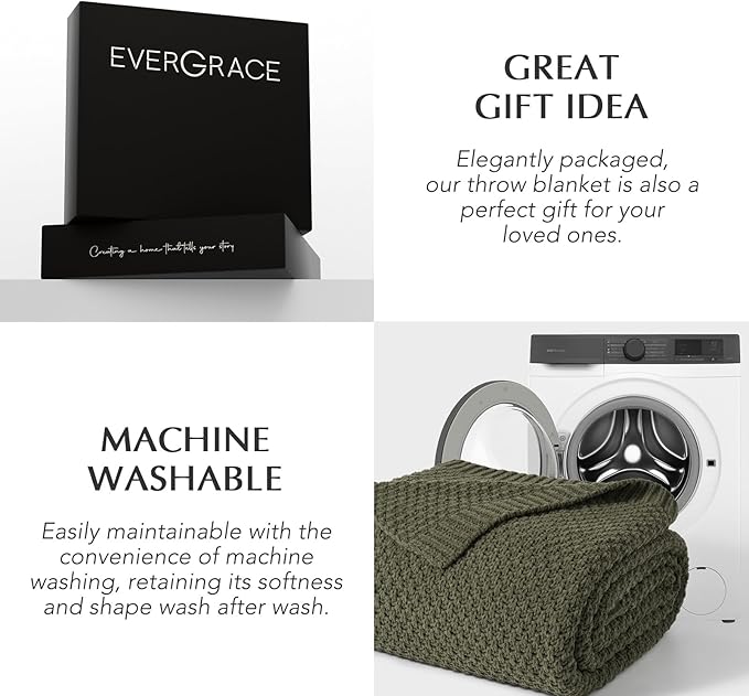 EVERGRACEHOME Chunky Chenille Knit Throw Blanket - Image 9