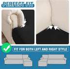 Couch Cover Stretch Velvet Sofa Cushion Cover 3-Piece - Image 7