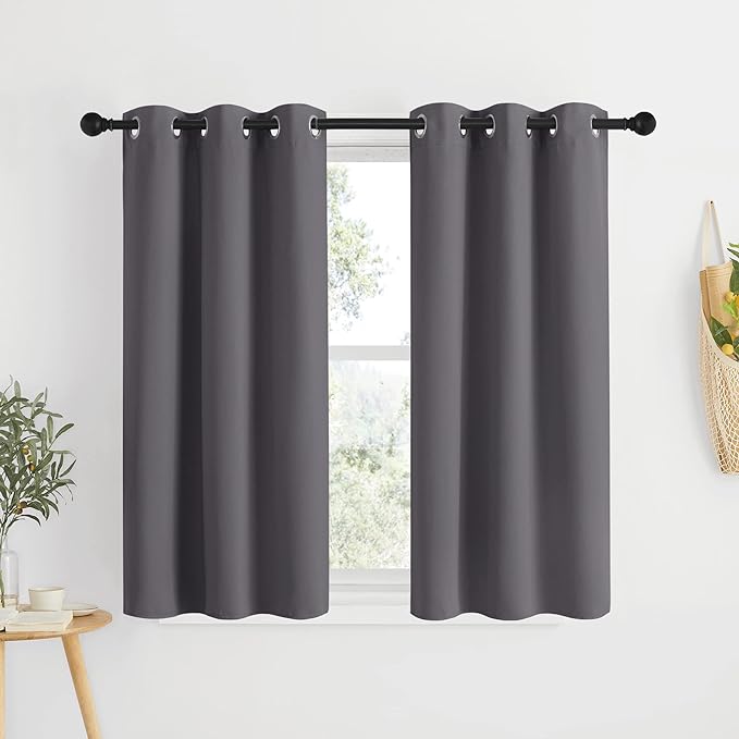 NICETOWN Blackout Kitchen Curtains 48 inch Length 2 Panels by NICETOWN