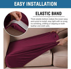 H.VERSAILTEX Velvet Stretch Couch Cushion Cover Plush Cushion Slipcover - Image 4