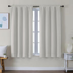 Simplebrand Ava Natural Short Blackout Curtains by Simplebrand