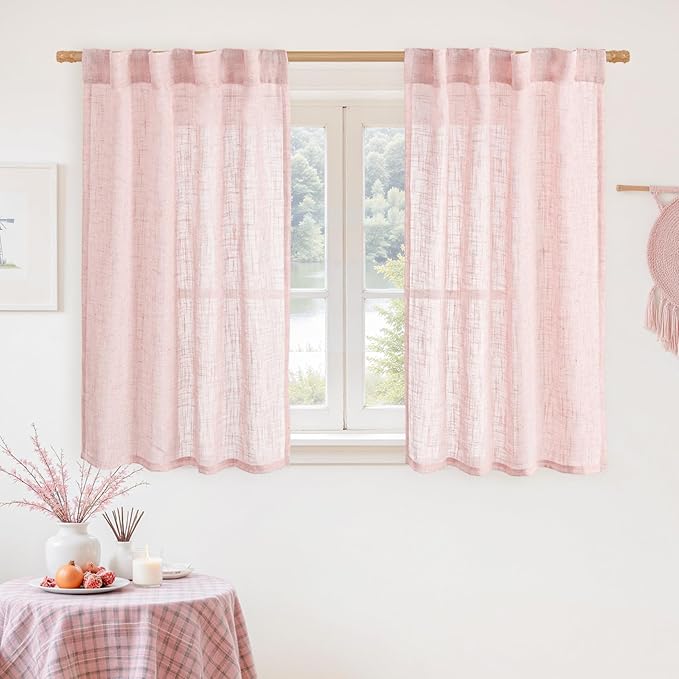 LAMIT 40 Inch Length Linen Curtains by LAMIT