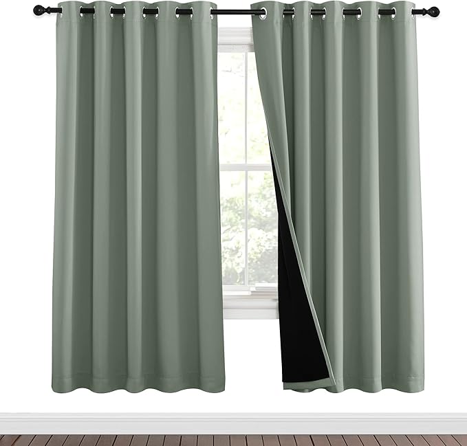 NICETOWN 100% Blackout Window Curtain Panels, Full Light Blocking Drapes - Image 2