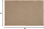 TYUU Waffle Bath Mat, Boho Bathroom Rugs Non Slip, 30x20 Beige