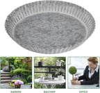 Yardwe Vintage Iron Flower Pot Saucer 7.7 Inch Metal Plant Water Catcher Tray for Indoor Outdoor Garden Plant Container Accessories