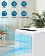 GarveeTech 8000 BTU Portable Air Conditioner, 3 in-1 Free Standing Cooling Portable AC Unit with Cool/Dry/Fan Mode, with Remote Control, Cools Up to 350 Sq.Ft with Sleep Mode,2 Fan Speed for Home