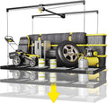 FERO Overhead Garage Storage Rack 4x8, 500 lb Heavy-Duty Capacity