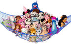 Large Stuffed Animal Storage Hammock 1 Pack | Holds 12 lbs | Corner Stuffed Animal Organizer | Plushie Net for Stuffed Animals | Stuffy Storage, Cute Bedroom, Room Decor | Blue