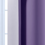 Yakamok Greyish White and Lavender Purple Ombre Curtains, Light Blocking - Image 6