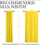 NICETOWN Bright Yellow Blackout Curtains 63 inches Long - Image 5