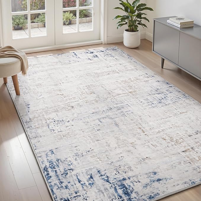 3 x 5 Rug Small Non Slip Area Rug Ultra Soft Machine Washable Low Pile Modern by AMOAMI