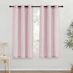 NICETOWN Blush Pink Short Linen Curtains by NICETOWN