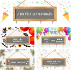 CJIAWYS Picture Frames Collage Wall Decor Hanging Photo Display Frame Felt Letter Board with 340 Letters and 30 Clips, Unique DIY Collage Picture Frames for Dorm Room Decor, Christmas Birthday Party