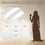 Bathroom Mirror for Over Sink-Frameless Home Decor Wall 20"x 36" Single