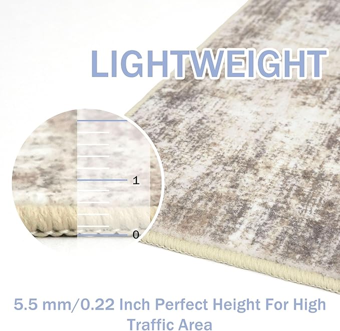 IOHOUZE Abstract Runner Rug 3x20 Ft Extra Long Washable Runners - Image 5