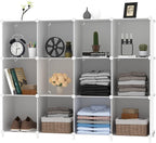 AWTATOS 12 Cube Storage Organizer, Closet Organizer Storage Shelves, White