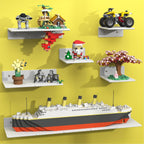 BlissBox 12Pack Floating Shelves for Wall Compatible with Lego Bricks,White