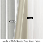 MIULEE 100% Blackout Linen Curtains - Image 6