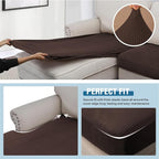 H.VERSAILTEX Velvet Stretch Sectional Couch Covers - Image 4