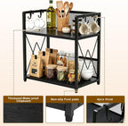 Coffee Bar Organizer, Kitchen Counter Organizer, Wood Coffee Bar Shelf