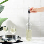 Restaurantware Wine Chilling Rod - 12.64 Inches Stainless Steel Wine Pour Spout With Chiller - Leak-Resistant Wine Accessory - Durable Silver Wine Cooler Stick