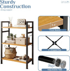 DUMOS 3 Tier Bookshelf, Home Office Bookcase Shelf Storage Organizer