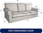 PureFit Super Stretch Sofa Slipcover – Spandex Non Slip Soft Couch Sofa Cover - Image 6