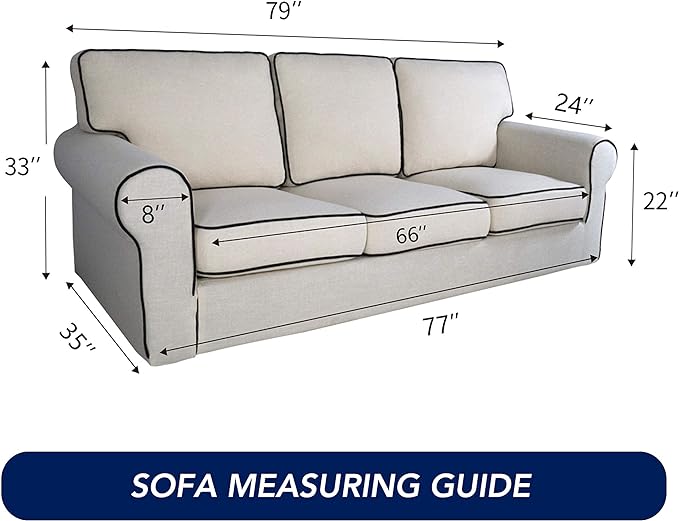 PureFit Super Stretch Sofa Slipcover – Spandex Non Slip Soft Couch Sofa Cover - Image 6
