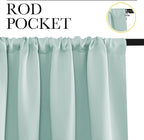 NICETOWN Kitchen Curtains, Short Blackout Curtains & Drapes, Aqua Blue - Image 2