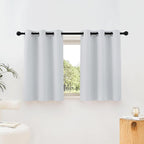 NICETOWN Greyish White Room Darkening Curtains Blackout 30 inch Curtains by NICETOWN
