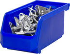 ReadySpace Medium Stackable Plastic Storage Bins, 8-Pack, Blue