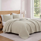 Queen Quilt Lightweight Bedspreads Oatmeal Queen Size Quilt Bedding Set