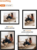 11x14 Black Picture Frames Set of 4, Gallery Wall, Poster Frame