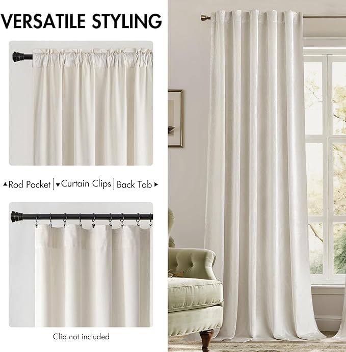 MIULEE Velvet Curtains 96 inches - Image 2